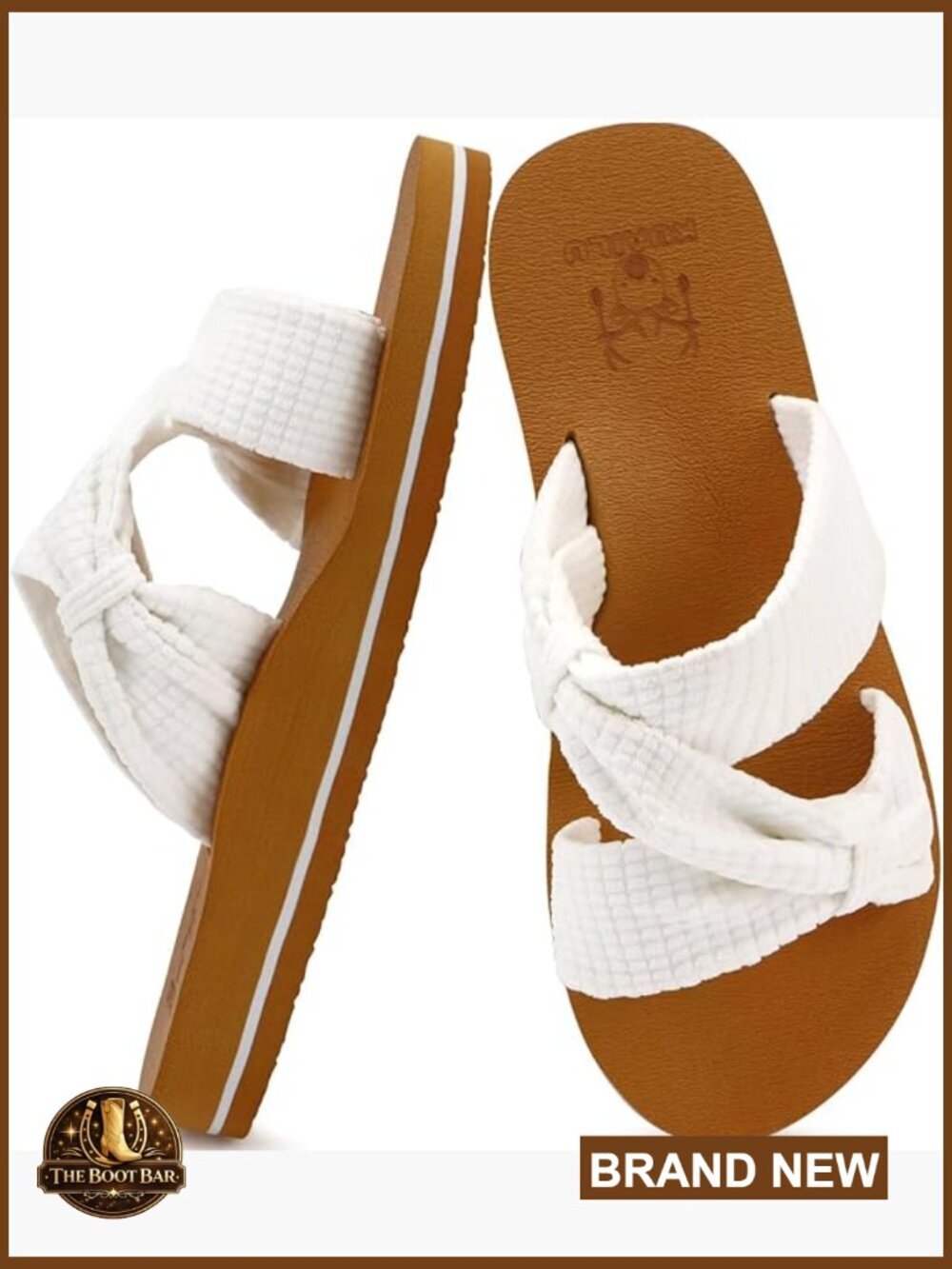 Womens Dressy Bow Sandals Arch Support Yoga Foam Cushion Walking Slides Open
